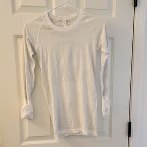 Lululemon White Thermal Long Sleeve Shirt